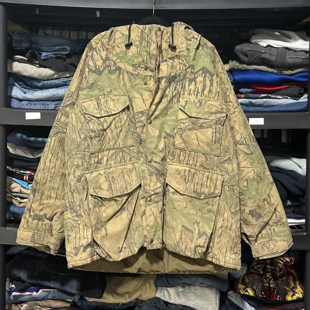 Vintage Cabela's Camo Jacket‎ Mens XL Hooded Thinsulate Hunting Made In USA